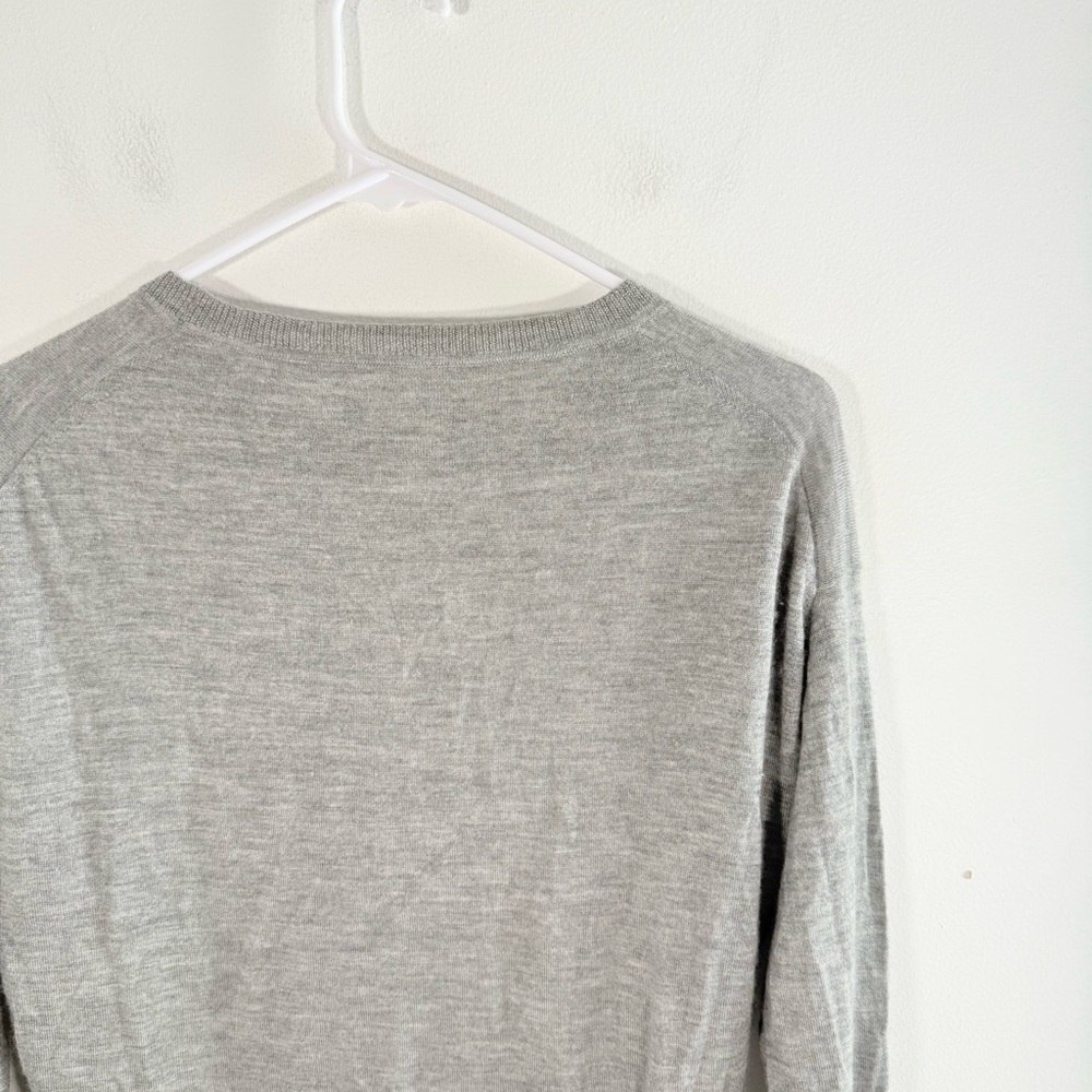 Isabel Marant Light Gray Cashmere Silk Faux Wrap Italian Yarn Sweater 34 XS - Picture 7 of 9